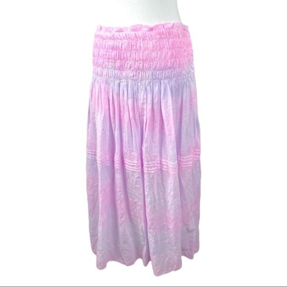 Johnny Was Charlotte Tie Dye Skirt Amanda Bond Collaboration Pink Purple Small